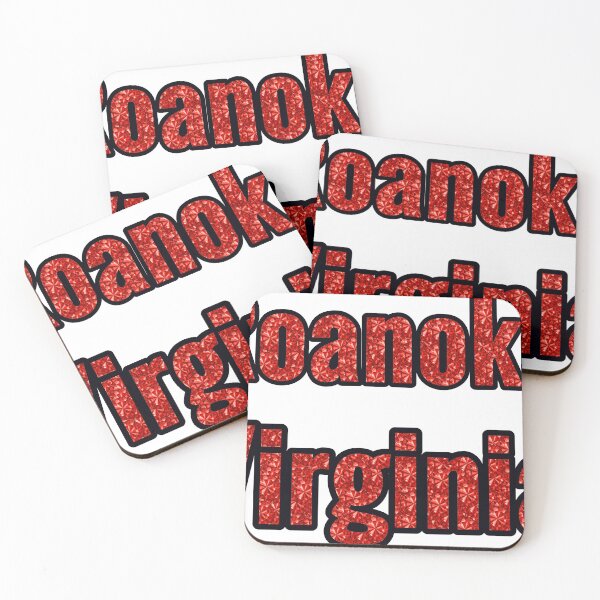 Item preview, Roanoke Virginia City Name With Red Rhinestone designed and sold by TheIconSmith.