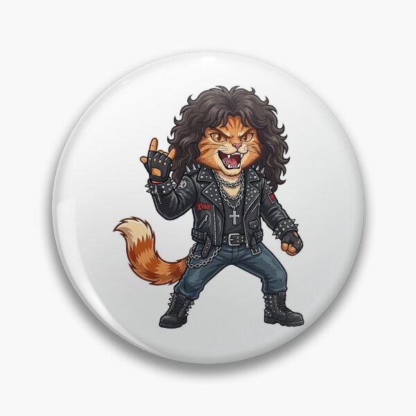 Item preview, Ronnie James Dio Inspired Cat Holy Diver Heavy Metal Kitty designed and sold by miliemlac.