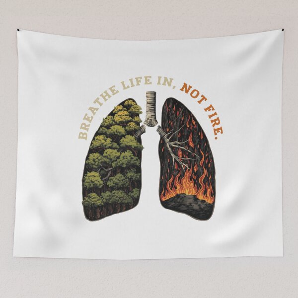 Item preview, Breathe Life In, Not Fire – Save Our Lungs, Save Our Planet designed and sold by trendplusco.