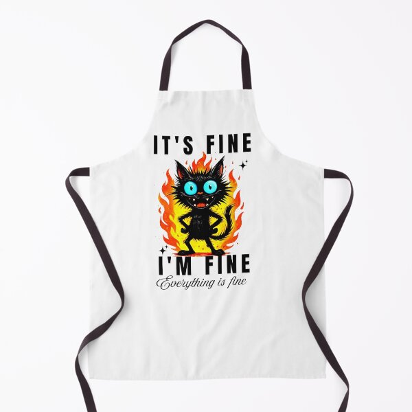 Item preview, It's Fine I'm Fine Everything Is Fine Funny Cat designed and sold by wesdesignshop.