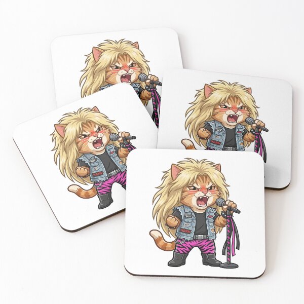 Item preview, Sebastian Bach Inspired Cat - Skid Row Hair Metal Kitty designed and sold by miliemlac.
