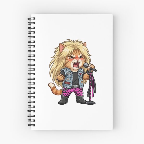 Item preview, Sebastian Bach Inspired Cat - Skid Row Hair Metal Kitty designed and sold by miliemlac.
