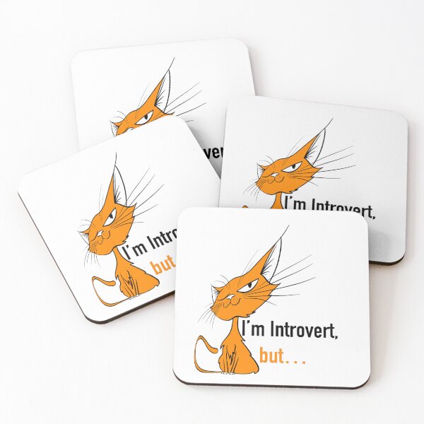 Item preview, Introvert cat orange shirt designed and sold by Maryart8.