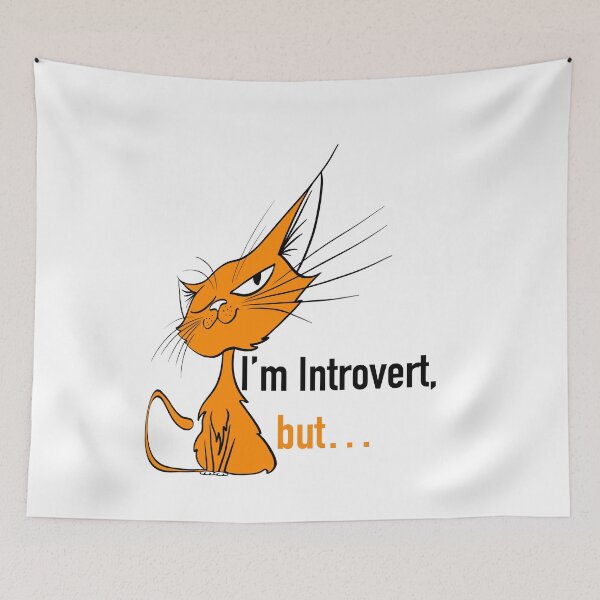 Item preview, Introvert cat orange shirt designed and sold by Maryart8.