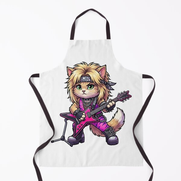 Item preview, Vince Neil Inspired Cat - Motley Crue Glam Metal Guitar Kitty designed and sold by miliemlac.