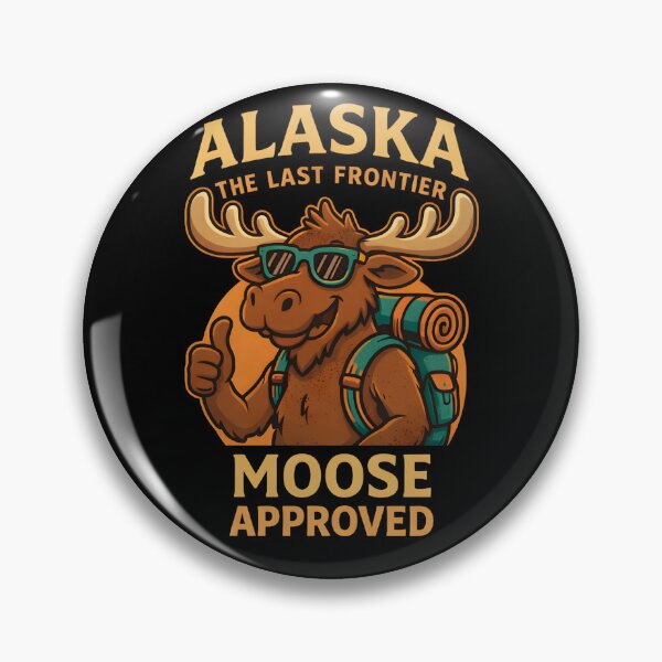 Item preview, Alaska Moose Approved Funny Hiking Design – The Last Frontier Cartoon Moose designed and sold by ArcticFoxStudio.