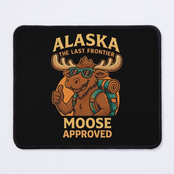 Item preview, Alaska Moose Approved Funny Hiking Design – The Last Frontier Cartoon Moose designed and sold by ArcticFoxStudio.