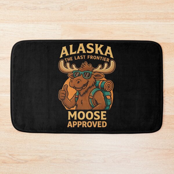 Item preview, Alaska Moose Approved Funny Hiking Design – The Last Frontier Cartoon Moose designed and sold by ArcticFoxStudio.