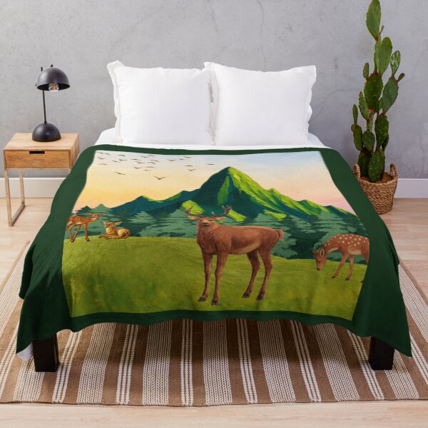Item preview, Deer in field designed and sold by ParkandPress.