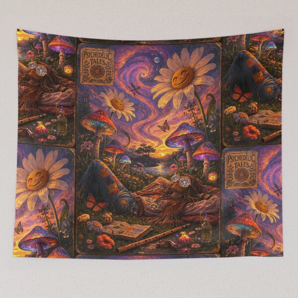 Item preview, The Funky Flower-Child Meadow - Groovy Psychedelic designed and sold by bapupa.