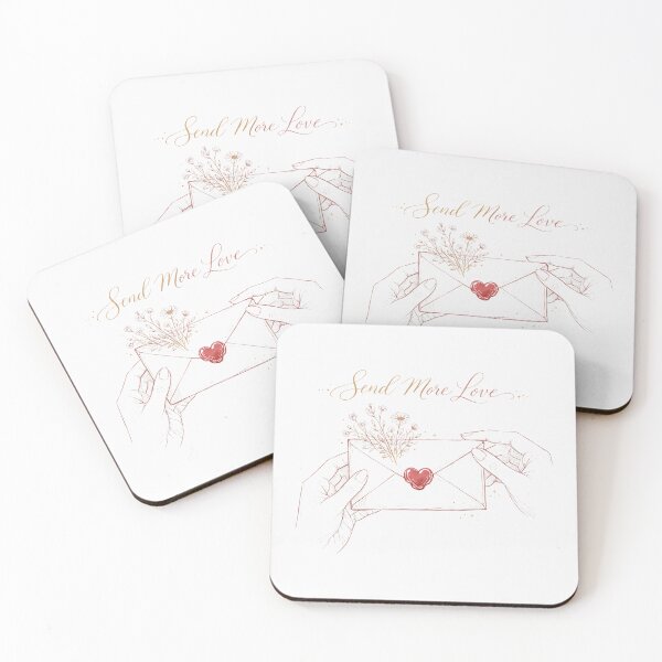 Item preview, Send More Love Fine Line Art Letter Writing designed and sold by SplashTastic.
