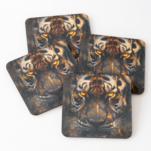 Item preview, Celestial Tiger - Cosmic Animal Artwork designed and sold by QuantumDrift.