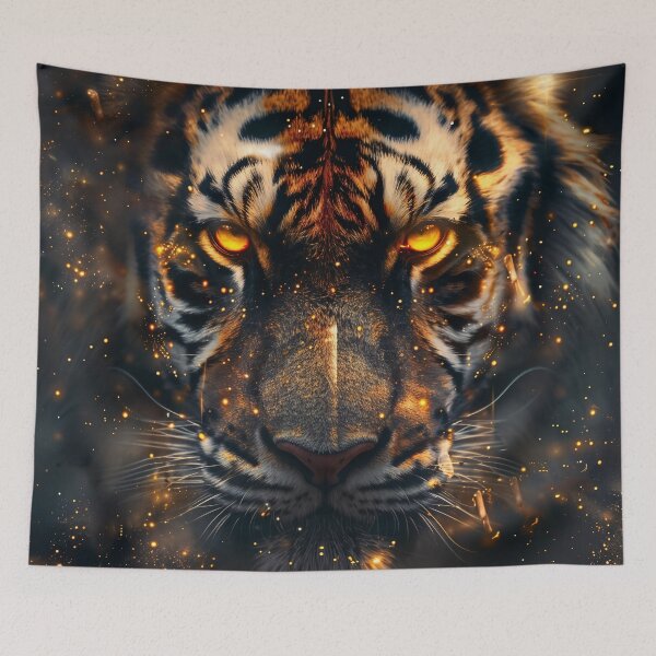 Item preview, Celestial Tiger - Cosmic Animal Artwork designed and sold by QuantumDrift.