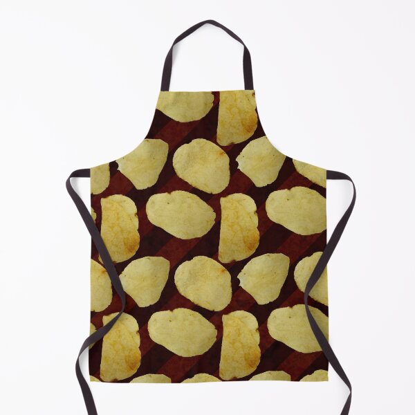 Item preview, Potato Chip seamless pattern on burgundy maroon stripes designed and sold by Paintbrushbetty.