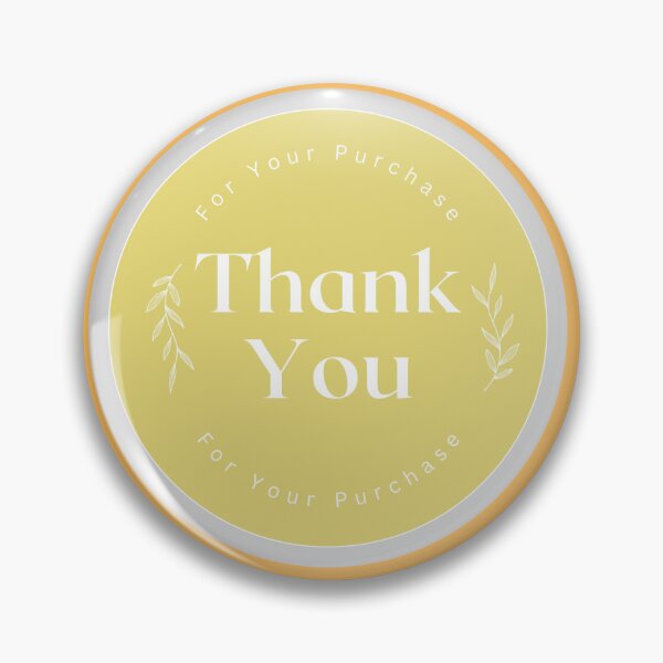 Item preview,  Minimalist Thank You Purchase Sticker Design Yellow designed and sold by patsyrosedesign.