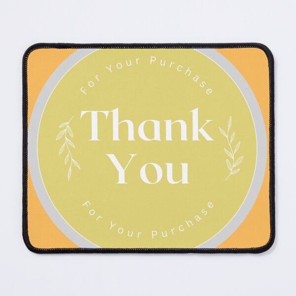 Item preview,  Minimalist Thank You Purchase Sticker Design Yellow designed and sold by patsyrosedesign.