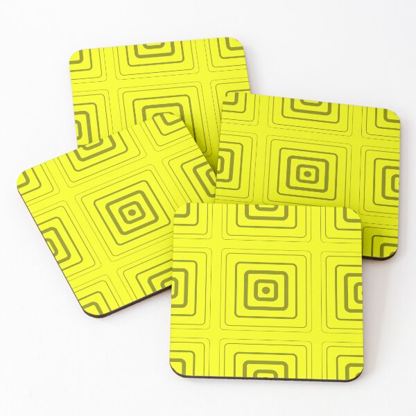 Item preview, Nia Itto Gallery - Square yellow - designed and sold by NIA ITTO GALLERY - Art of John Wyborn.
