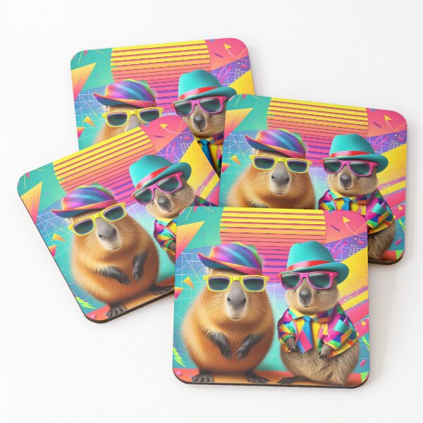 Item preview, Rad Capybara and Quokka Party Duo designed and sold by Sybille-Yates.