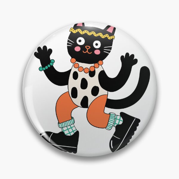 Item preview, Funny Retro 80s Aerobics Black Cat Vector Illustration designed and sold by DiNata.