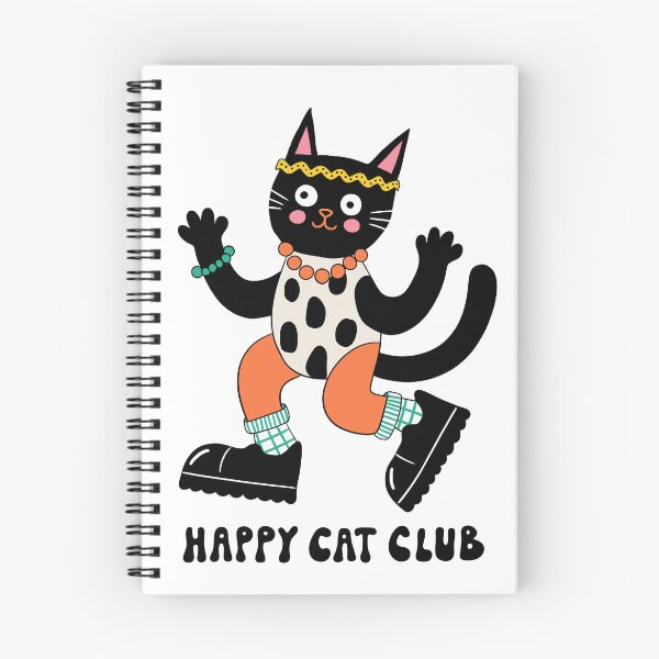 Item preview, Funny Retro 80s Aerobics Black Cat Vector Illustration designed and sold by DiNata.