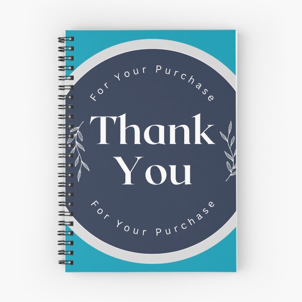 Item preview, Minimalist Thank You Purchase Sticker Design Blue designed and sold by patsyrosedesign.