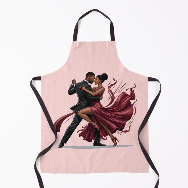 Item preview, Bachata Intimo - Afro Couple Dancing Burgundy Elegant Art designed and sold by WowDezign.