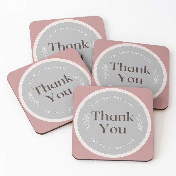 Item preview, Minimalist Thank You Purchase Sticker Design designed and sold by patsyrosedesign.