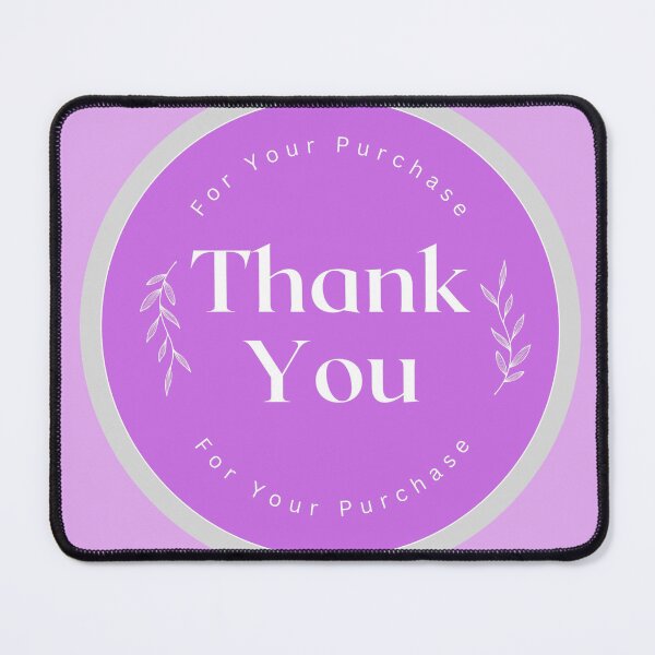 Item preview, Minimalist Thank You Purchase Sticker Design Purple designed and sold by patsyrosedesign.