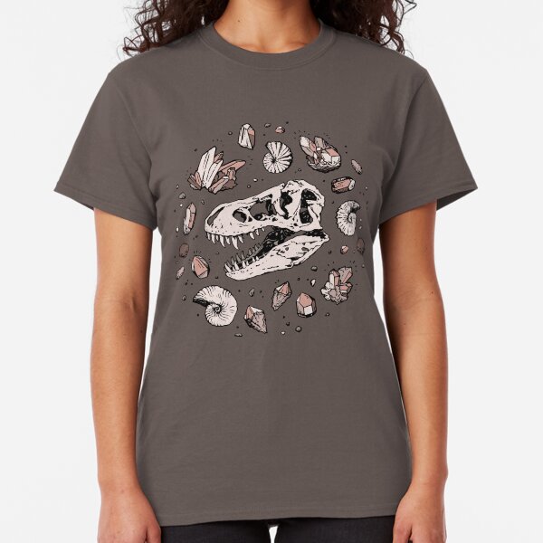 Geo-rex Vortex | Rose Quartz | Dinosaur Skull Fossil Art Classic T-Shirt
