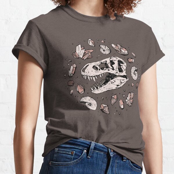 Geo-rex Vortex | Rose Quartz | Dinosaur Skull Fossil Art Classic T-Shirt