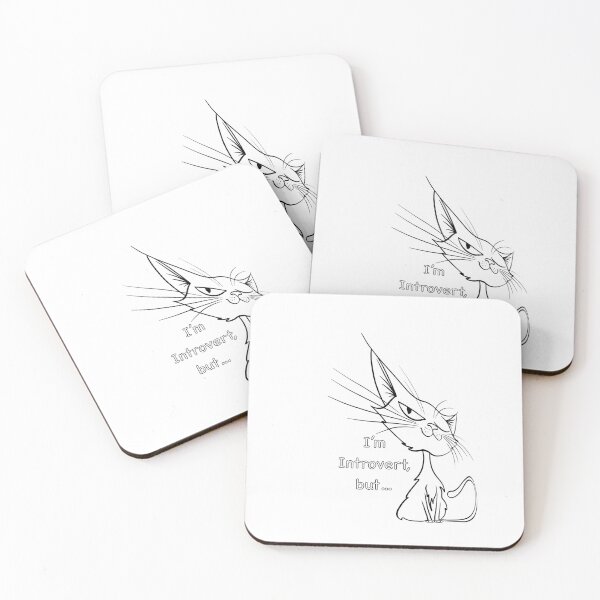 Item preview, Introvert minimalistic cat shirt designed and sold by Maryart8.