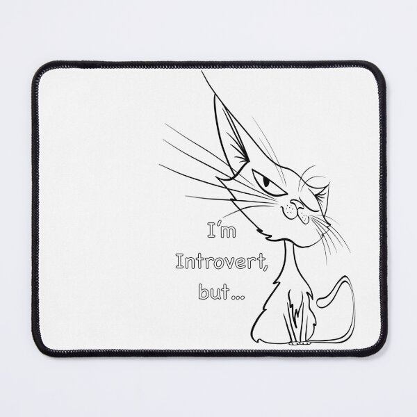 Item preview, Introvert minimalistic cat shirt designed and sold by Maryart8.
