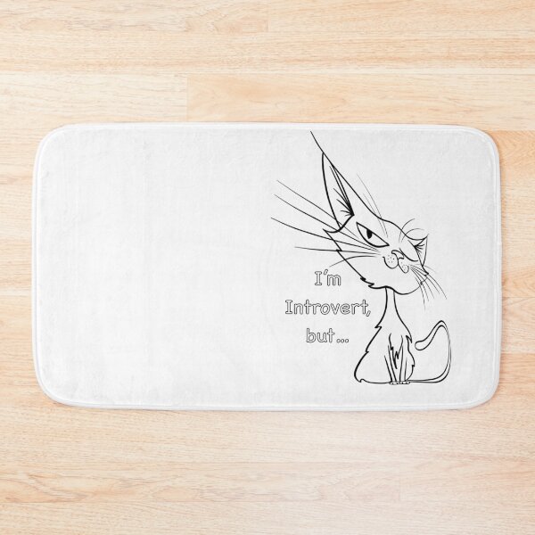 Item preview, Introvert minimalistic cat shirt designed and sold by Maryart8.