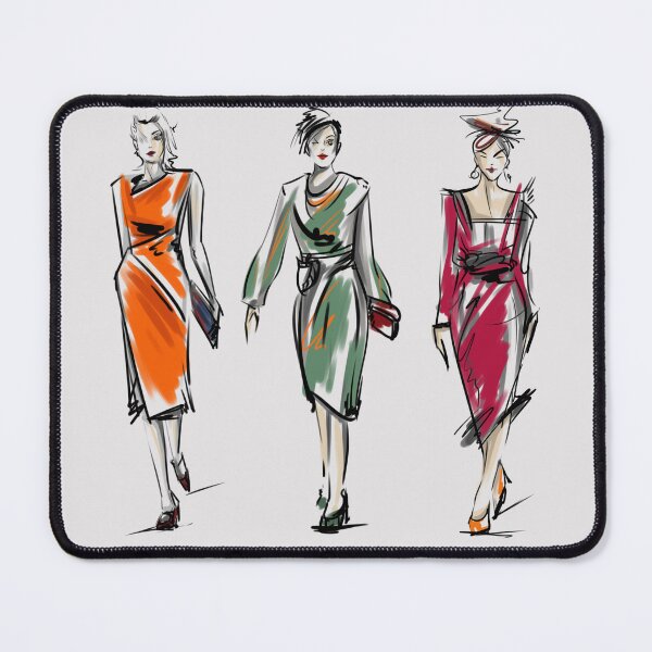 Item preview, Avant-Garde Runway Sketch Fashion Trio designed and sold by ZORRO SL .