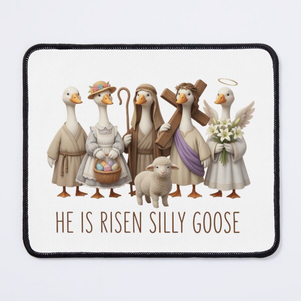 Item preview, He Is Risen Silly Goose Easter Jesus Christ  designed and sold by Thread&Fable.