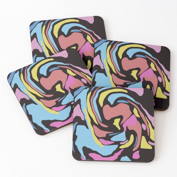 Item preview, Disco dance hippie flow retro color pattern painting  designed and sold by Susanna Schorr.
