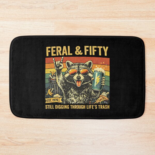 Item preview, Feral and Fifty 50th Birthday Sarcastic Fiftieth designed and sold by Blok45.