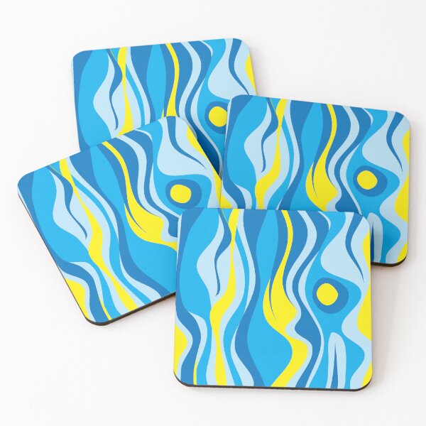 Item preview, Summer pattern psychedelic element water retro flow blue designed and sold by Luzi Illustrella.