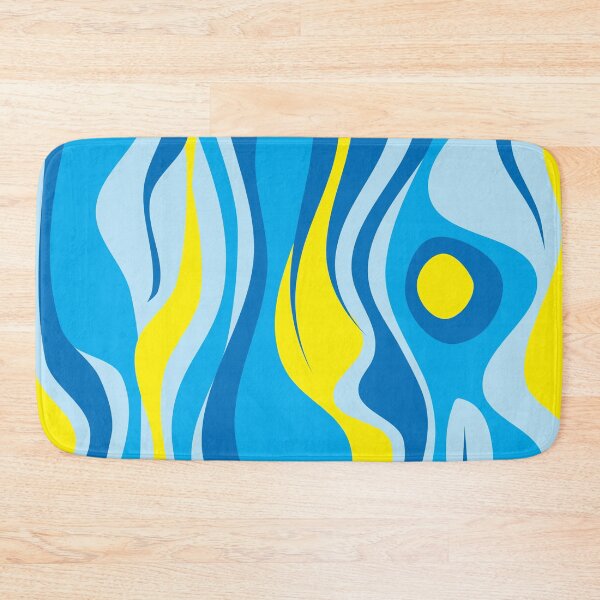 Item preview, Summer pattern psychedelic element water retro flow blue designed and sold by Luzi Illustrella.