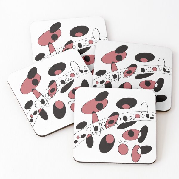 Item preview, Happy Circle Design elegant reddish-brown, black and white designed and sold by Susanna Schorr.
