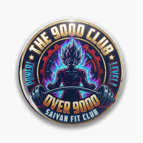 Item preview, The 9000 Club Saiyan Fit Emblem designed and sold by Over 9000 Gains.