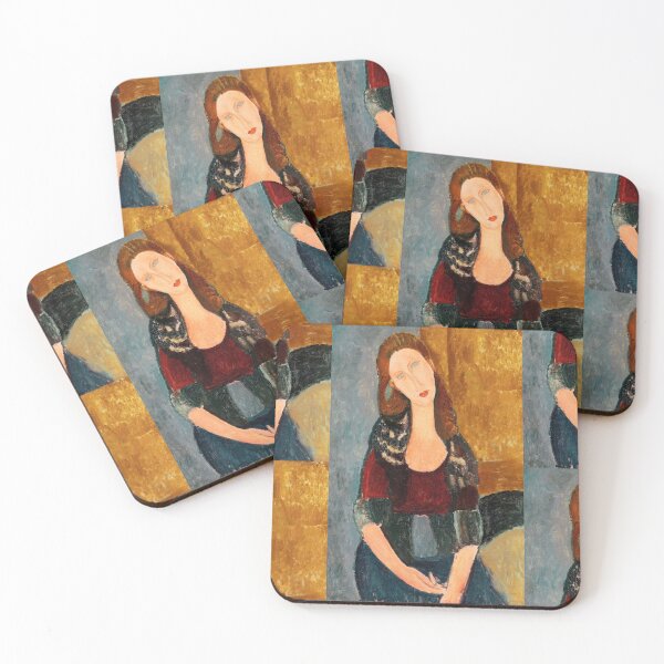 Item preview, Portrait of Jeanne Hebuterne by Amedeo Modigliani: Modernist Fine Art Poster designed and sold by artofuniverse.