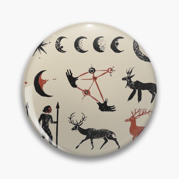 Item preview, Neolithic Celestial Hunter - Ancient Cave Painting Pictograms #3 designed and sold by Message from Earth.