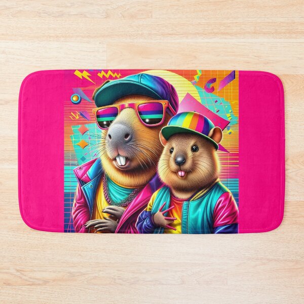 Item preview, Retro Streetwear Capybara and Quokka designed and sold by Sybille-Yates.