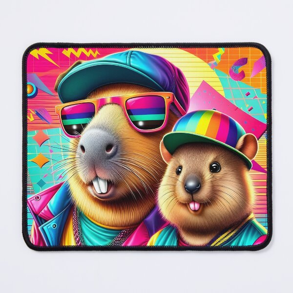 Item preview, Retro Streetwear Capybara and Quokka designed and sold by Sybille-Yates.