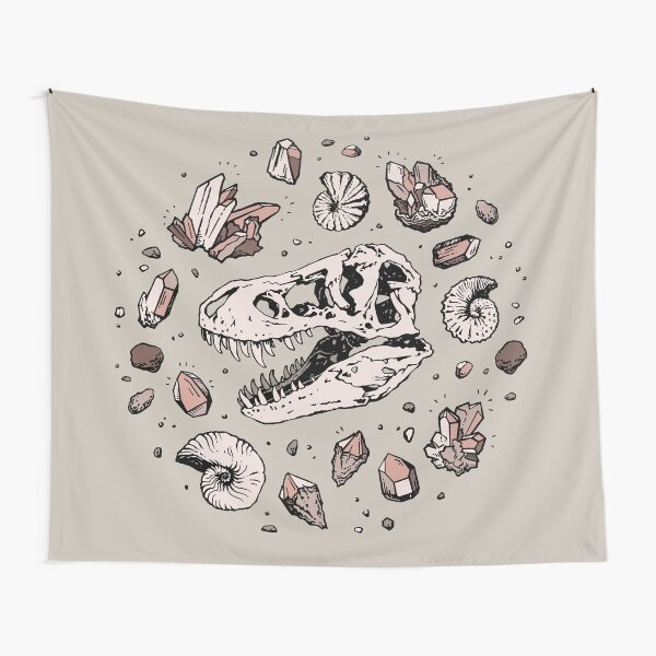 Item preview, Geo-rex Vortex | Rose Quartz | Dinosaur Skull Fossil Art designed and sold by OMEGAFAUNA.