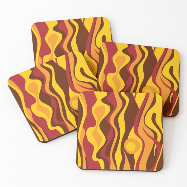 Item preview, Autumn pattern psychedelic element fire retro flow orange designed and sold by Luzi Illustrella.