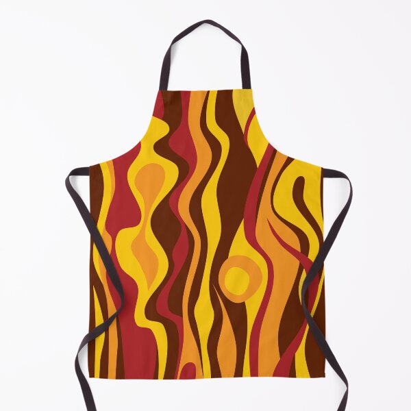 Item preview, Autumn pattern psychedelic element fire retro flow orange designed and sold by Luzi Illustrella.