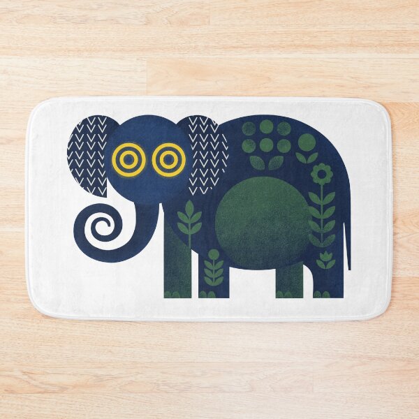 Item preview, Whimsical Folk Art Decorative Patterned Elephant Vector Illustration designed and sold by DiNata.