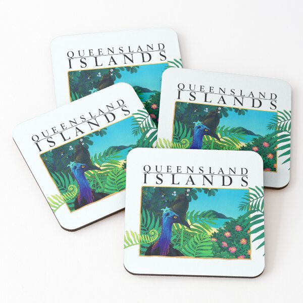 Item preview, Queensland Islands Vintage Travel Poster designed and sold by Corinne Alexa Jackson.